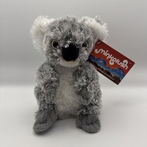 Minkplush  Nellie Realistic Koala Bear Plush Gray White Stuffed Toy Mink Gift
